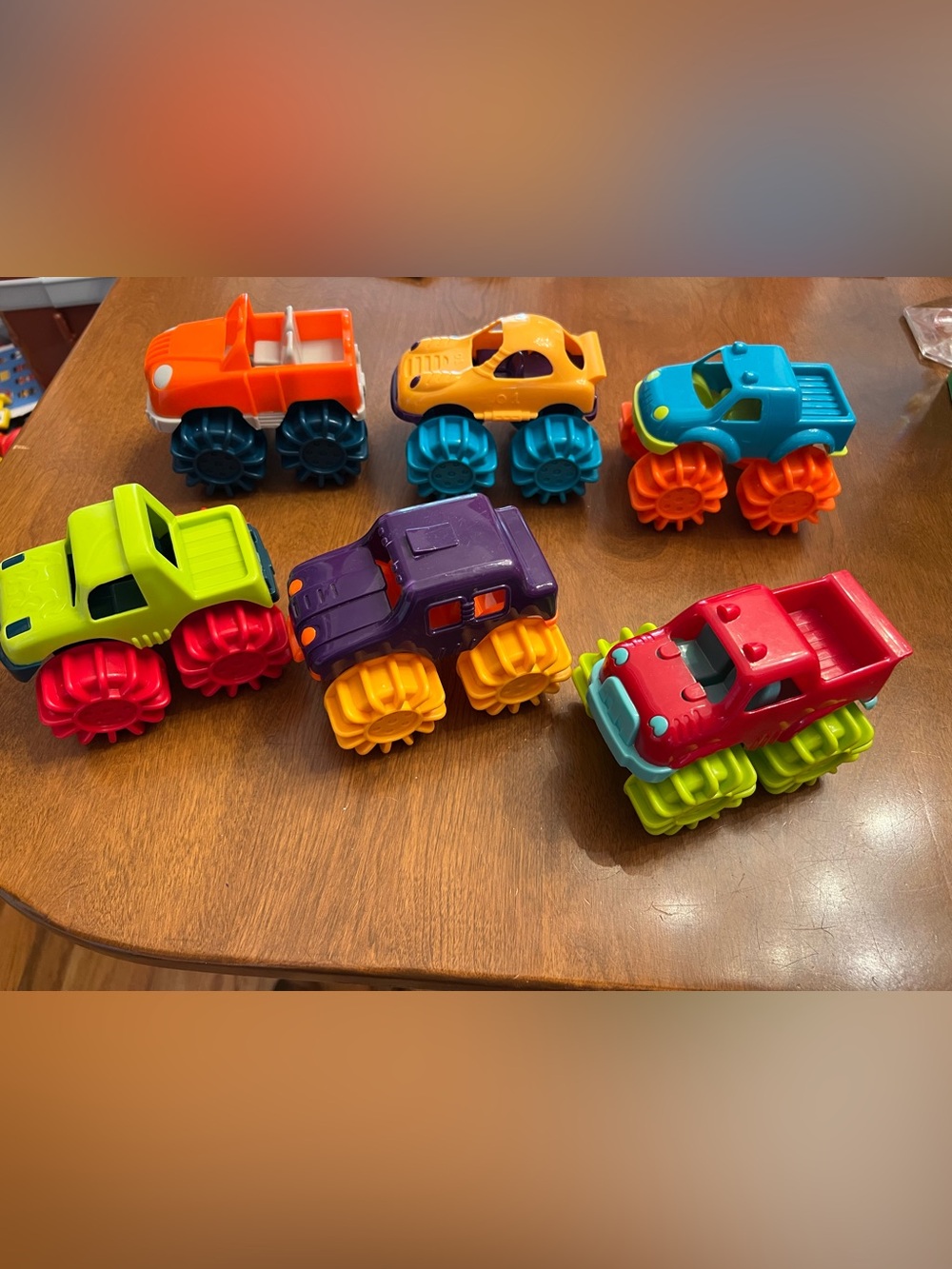 Vibrant Multi-Color Kids Toy Monster Trucks - Set of 6 Battat